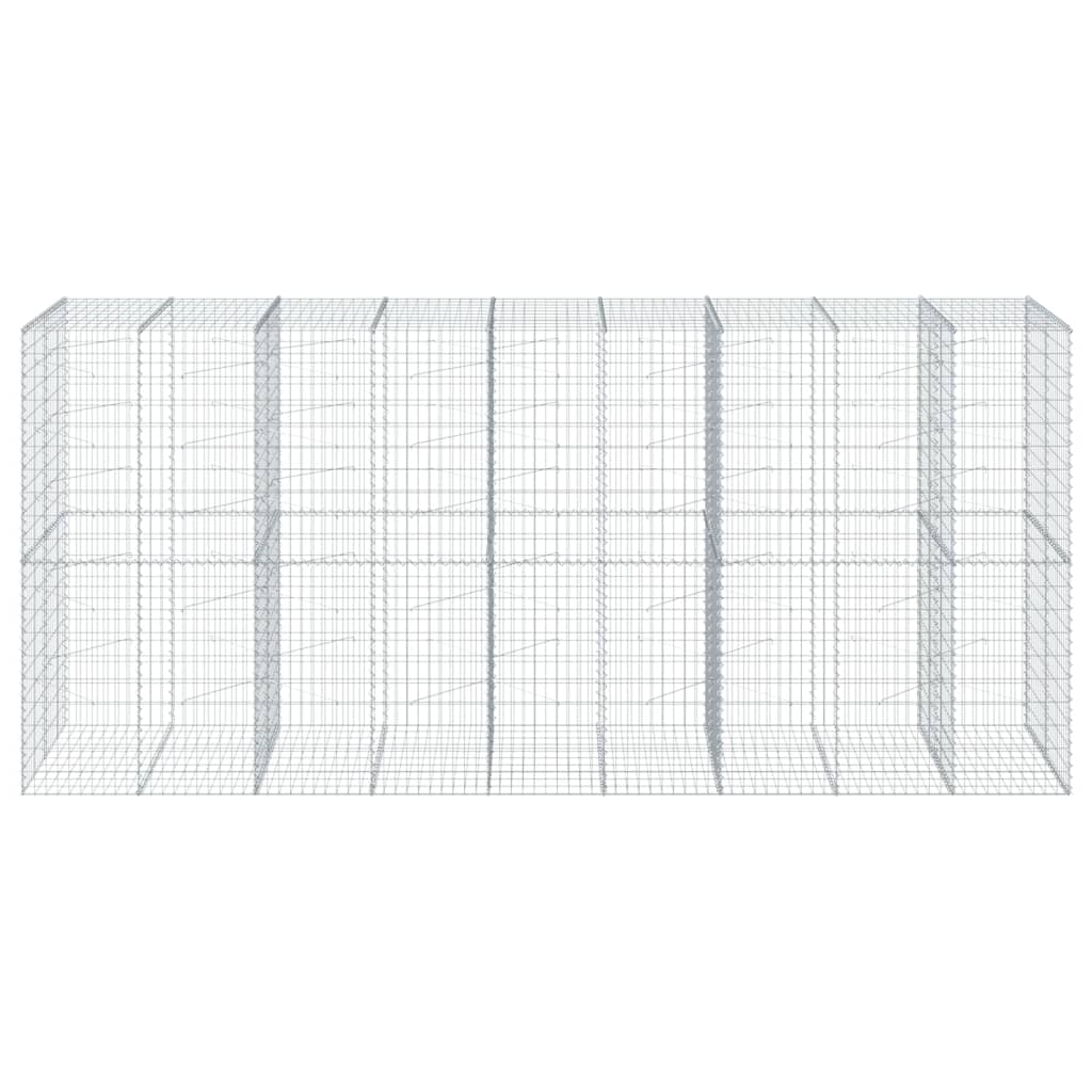 vidaXL Gabion Basket with Cover 450x100x200 cm Galvanised Iron