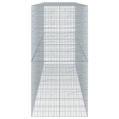vidaXL Gabion Basket with Cover 450x100x200 cm Galvanised Iron