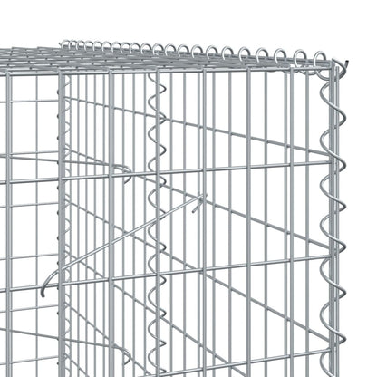 vidaXL Gabion Basket with Cover 500x100x200 cm Galvanised Iron
