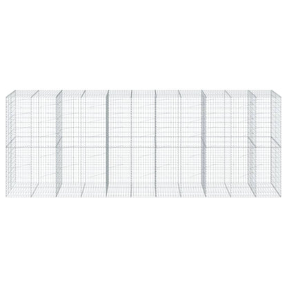vidaXL Gabion Basket with Cover 550x100x200 cm Galvanised Iron