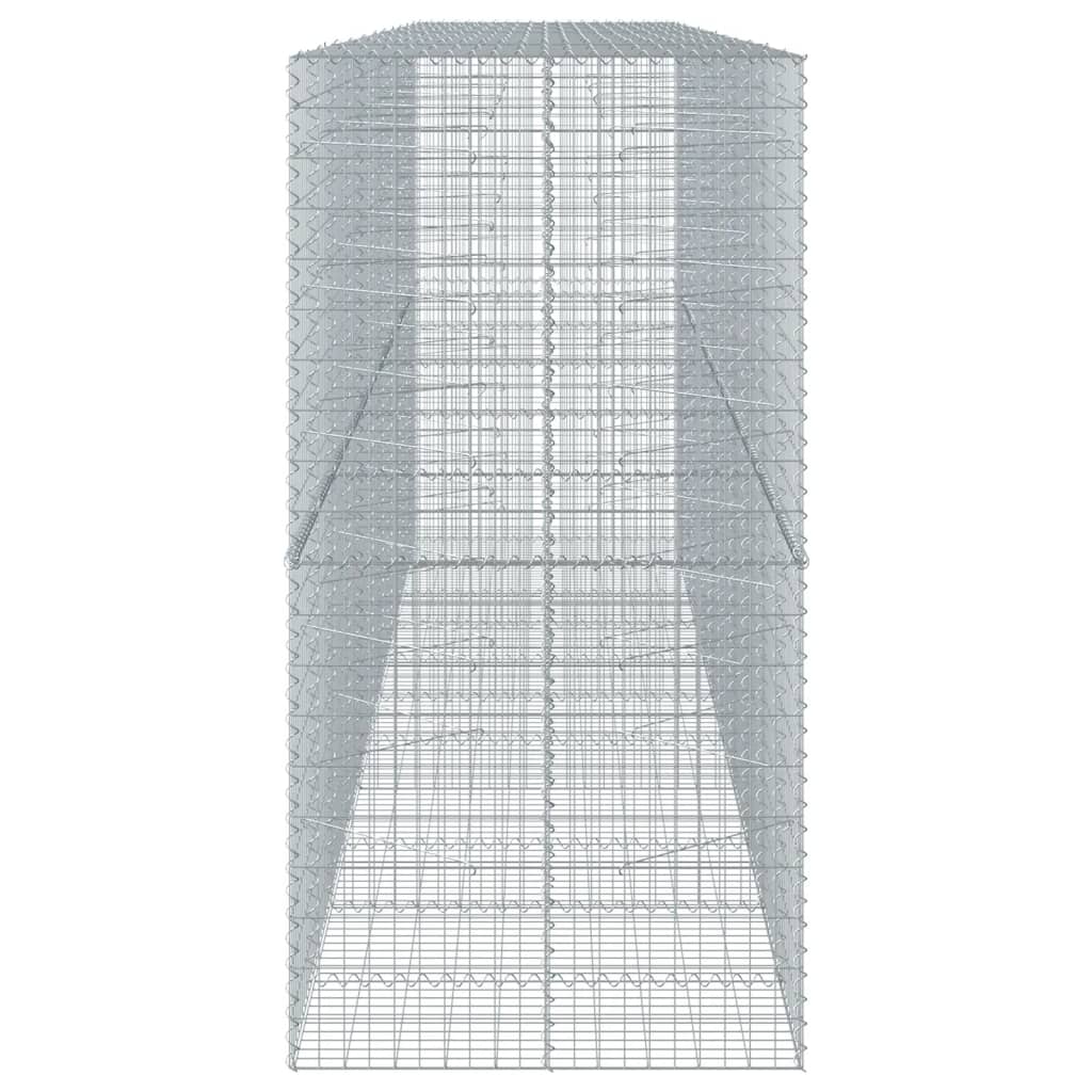 vidaXL Gabion Basket with Cover 550x100x200 cm Galvanised Iron