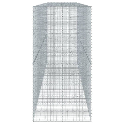 vidaXL Gabion Basket with Cover 550x100x200 cm Galvanised Iron