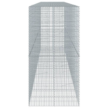 vidaXL Gabion Basket with Cover 650x100x200 cm Galvanised Iron