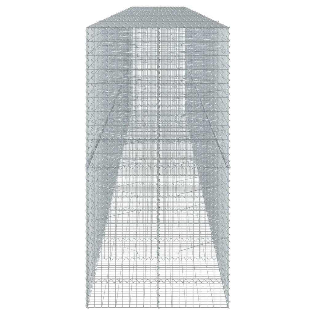 vidaXL Gabion Basket with Cover 900x100x200 cm Galvanised Iron