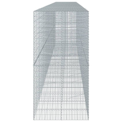 vidaXL Gabion Basket with Cover 950x100x200 cm Galvanised Iron