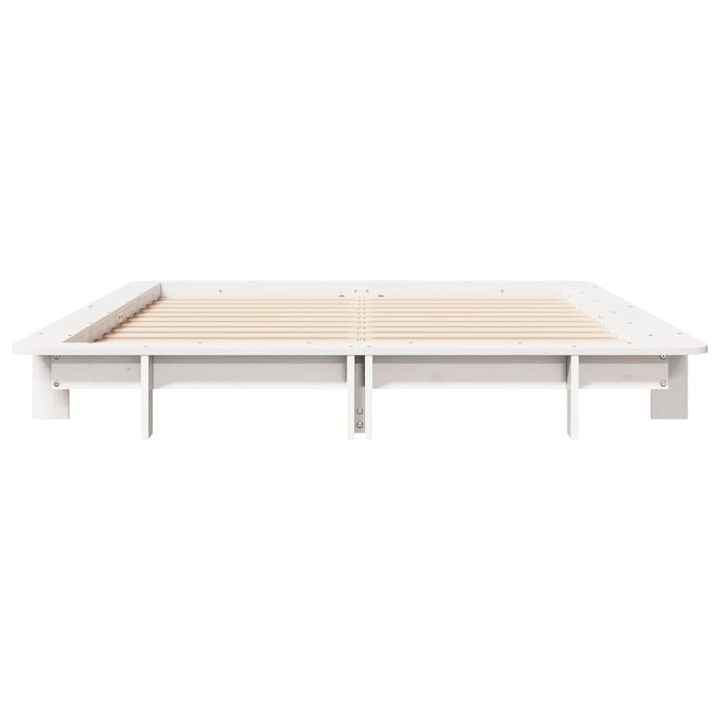 vidaXL Bed Frame without Mattress White 140x200 cm Solid Wood Pine