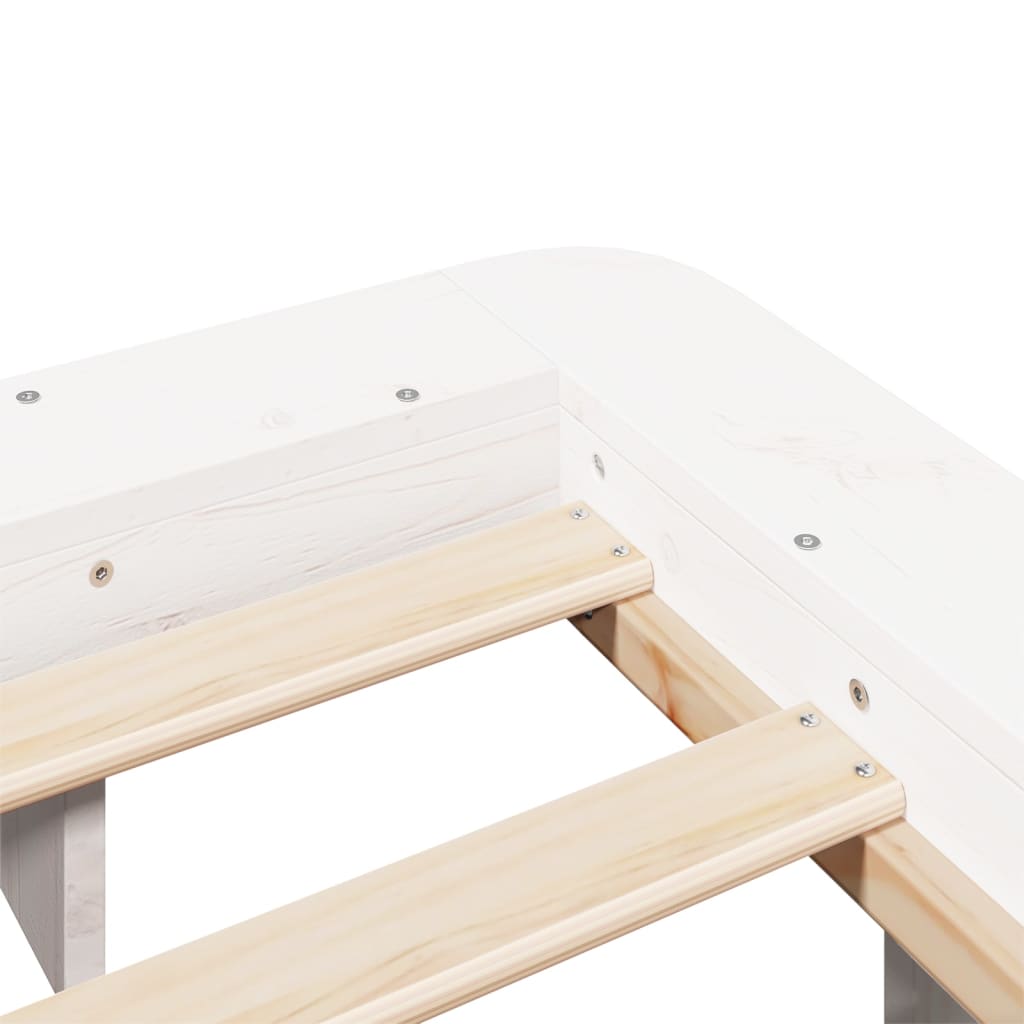 vidaXL Bed Frame without Mattress White 140x200 cm Solid Wood Pine