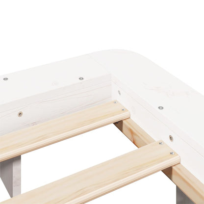 vidaXL Bed Frame without Mattress White 140x200 cm Solid Wood Pine
