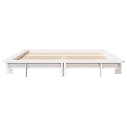 vidaXL Bed Frame without Mattress White 120x200 cm Solid Wood Pine