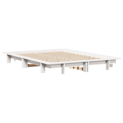 vidaXL Bed Frame without Mattress White 120x200 cm Solid Wood Pine