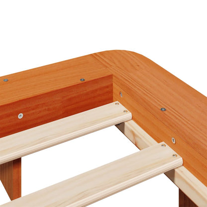 vidaXL Bed Frame without Mattress Wax Brown 120x200 cm Solid Wood Pine