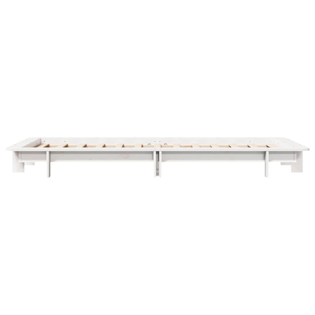 vidaXL Bed Frame without Mattress White 100x200 cm Solid Wood Pine