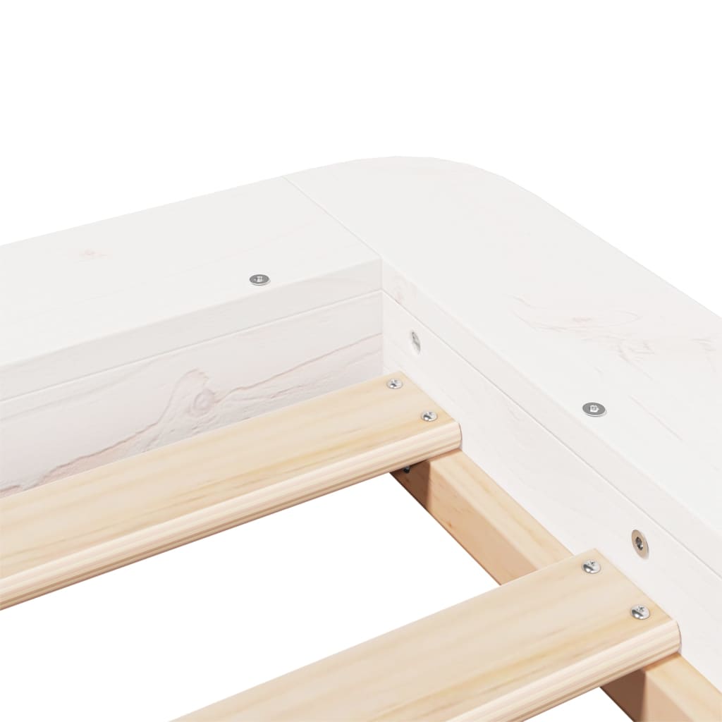 vidaXL Bed Frame without Mattress White 90x200 cm Solid Wood Pine