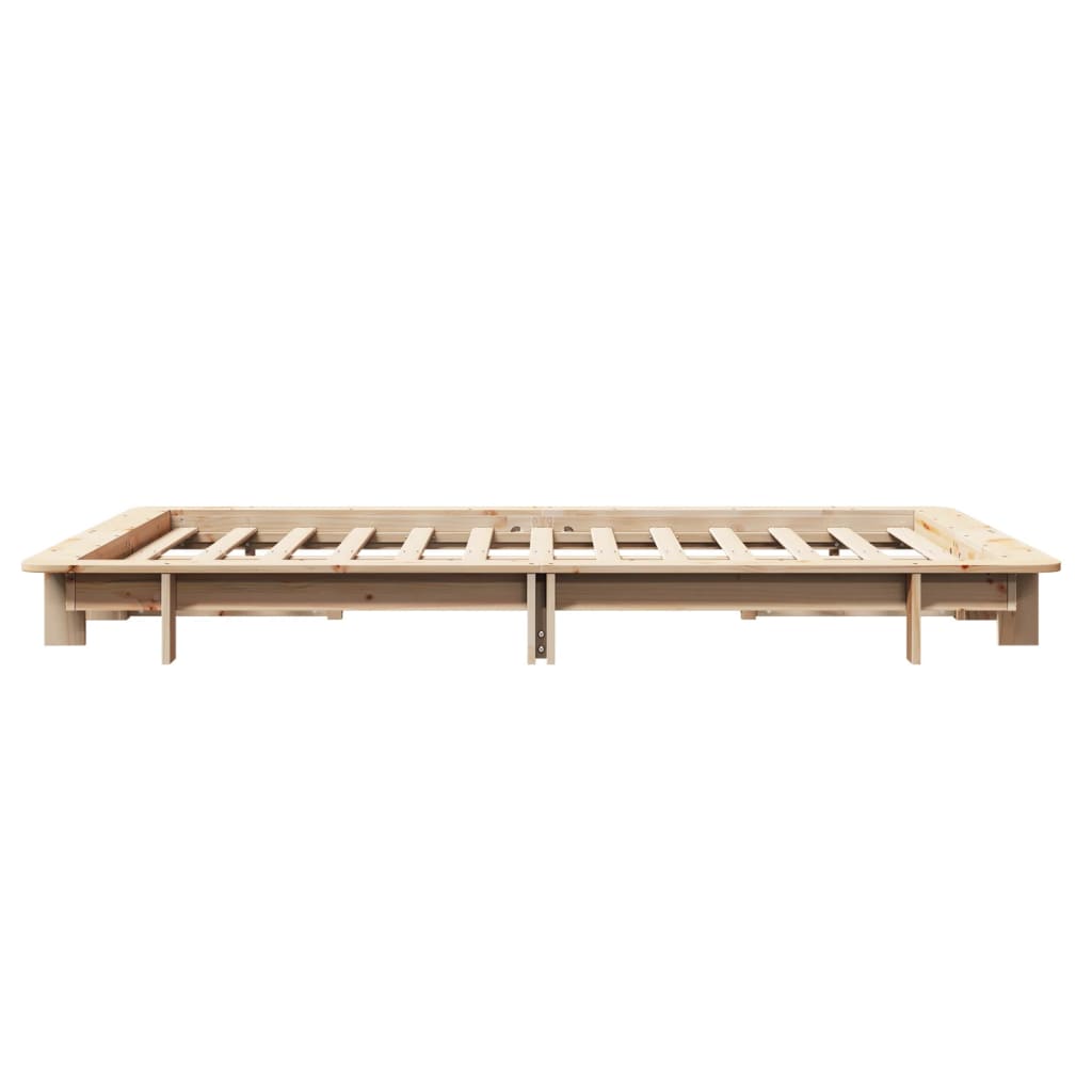 vidaXL Bed Frame without Mattress 120x190 cm Small Double Solid Wood Pine
