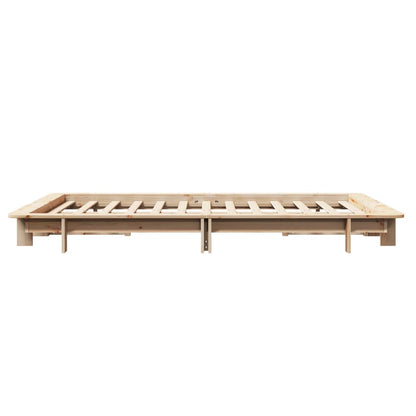 vidaXL Bed Frame without Mattress 120x190 cm Small Double Solid Wood Pine