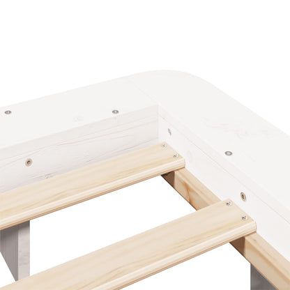 vidaXL Bed Frame without Mattress White 120x190 cm Small Double Solid Wood Pine