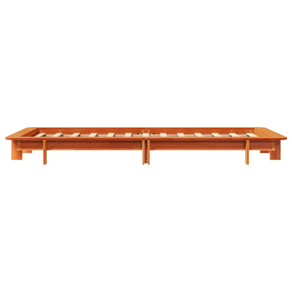 vidaXL Bed Frame without Mattress Wax Brown 90x190 cm Single Solid Wood Pine
