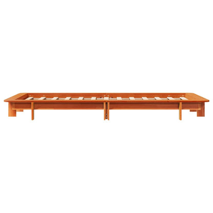vidaXL Bed Frame without Mattress Wax Brown 75x190 cm Small Single Solid Wood Pine