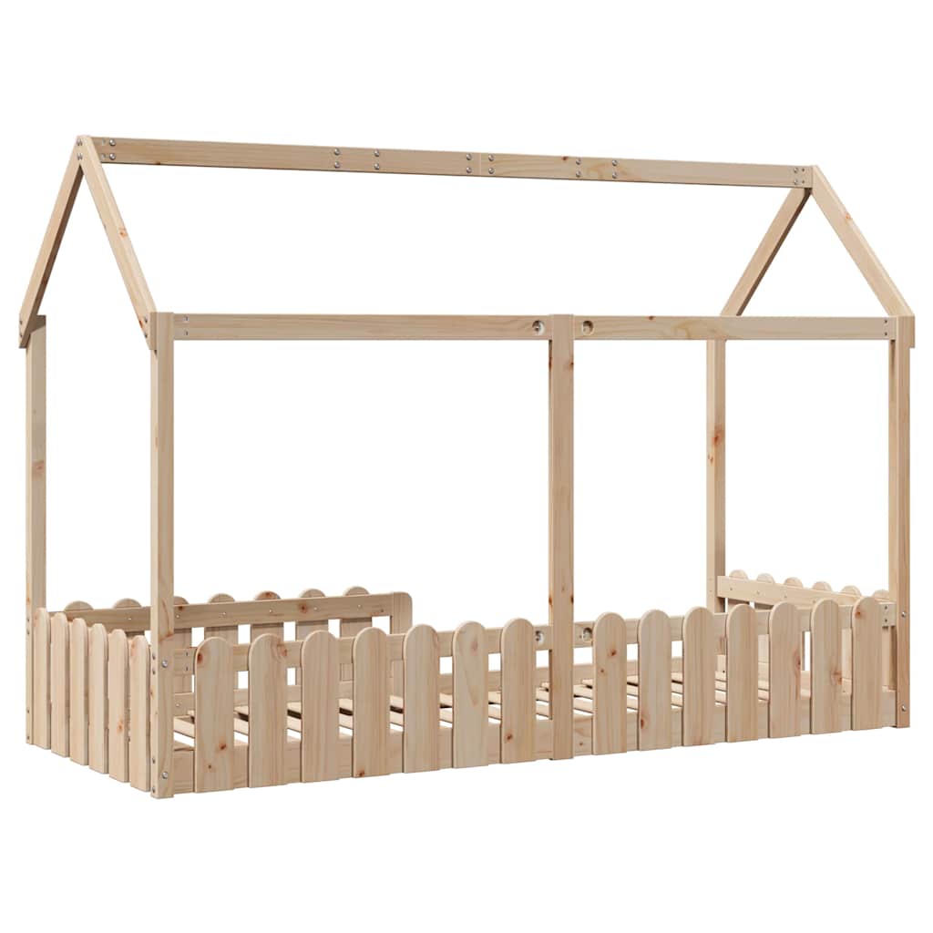 vidaXL Kids' House Bed Frame without Mattress 80x200 cm Solid Wood Pine