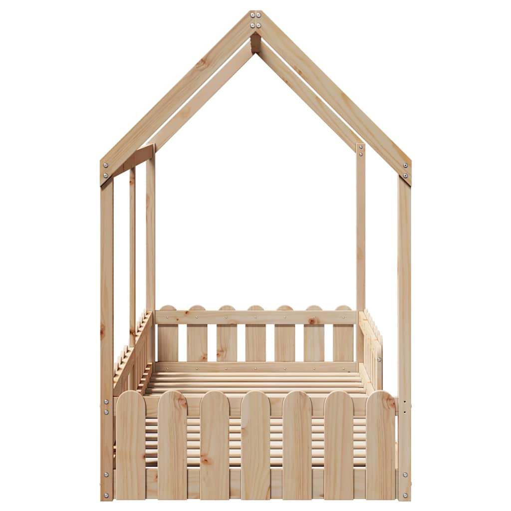 vidaXL Kids' House Bed Frame without Mattress 90x190 cm Single Solid Wood Pine