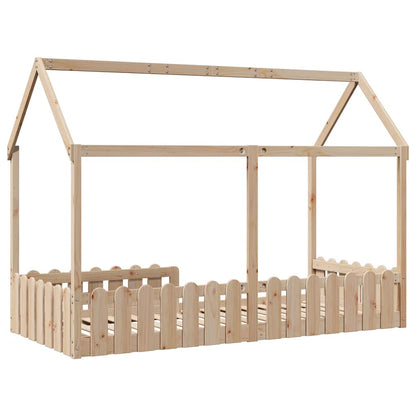 vidaXL Kids' House Bed Frame without Mattress 90x190 cm Single Solid Wood Pine