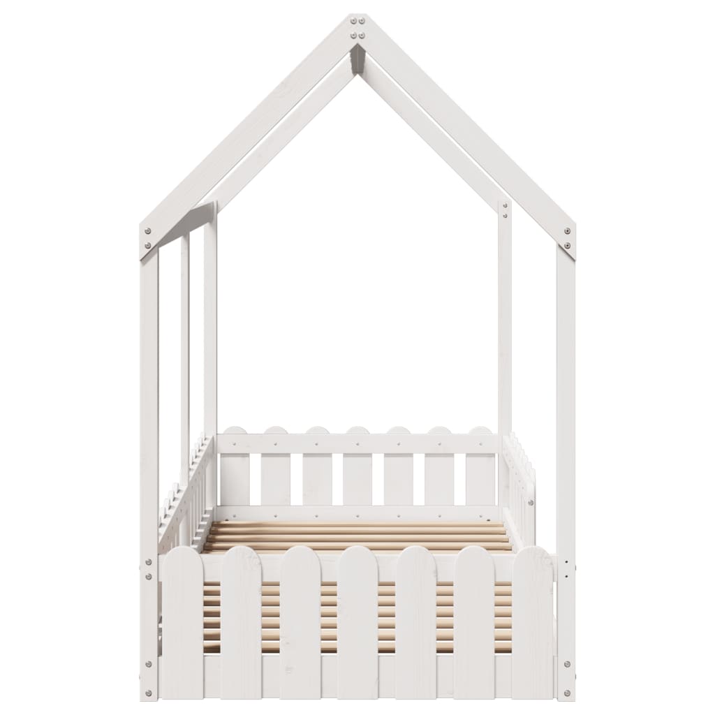 vidaXL Kids' House Bed Frame without Mattress White 90x190 cm Single
