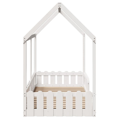 vidaXL Kids' House Bed Frame without Mattress White 90x190 cm Single