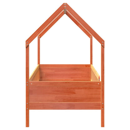 vidaXL Kids' House Bed Frame without Mattress Wax Brown 90x190 cm Single Pine