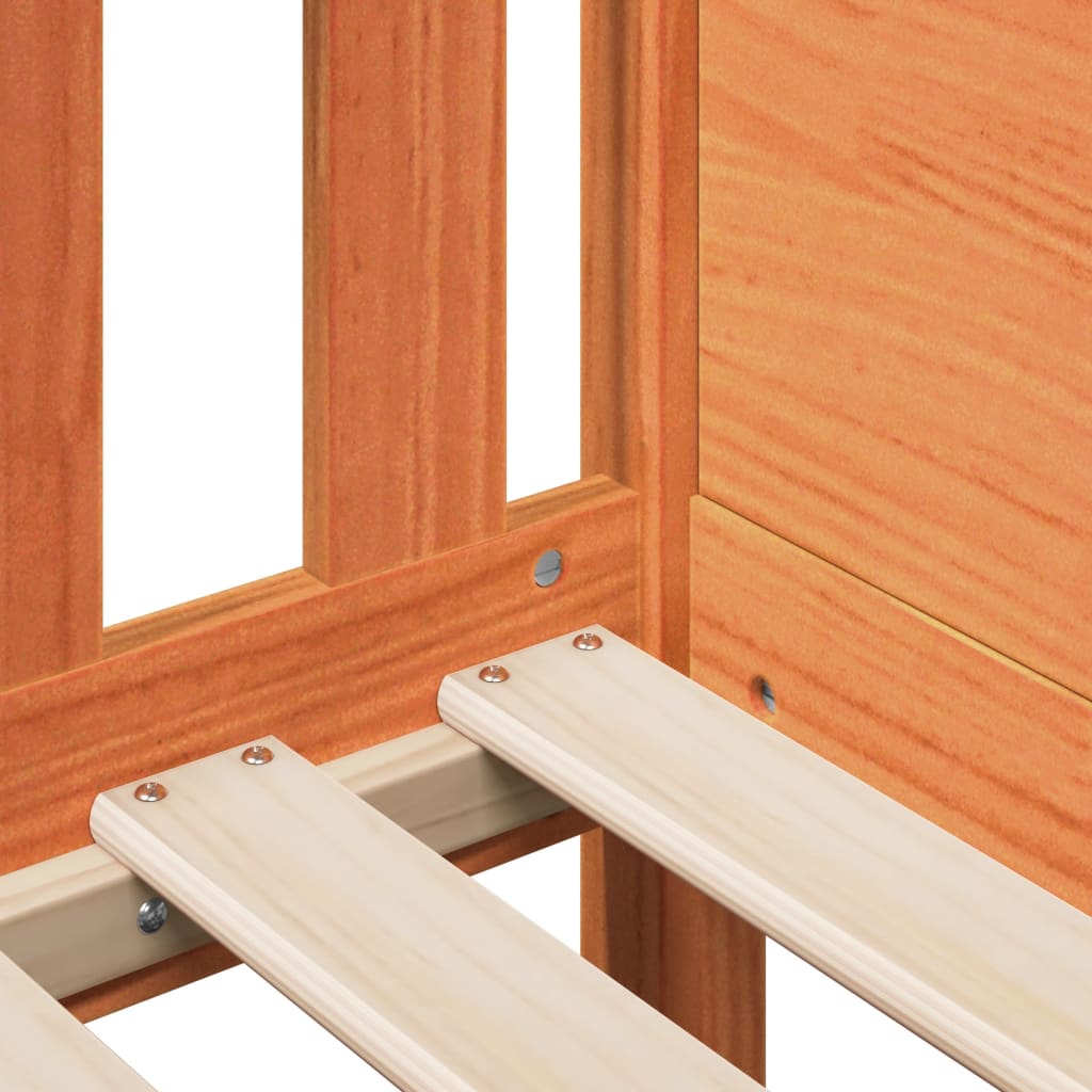 vidaXL Kids' House Bed Frame without Mattress Wax Brown 80x160 cm Pine