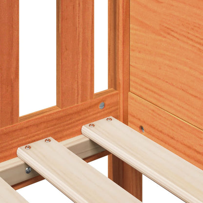 vidaXL Kids' House Bed Frame without Mattress Wax Brown 80x160 cm Pine