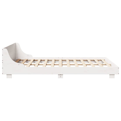 vidaXL Bed Frame without Mattress White 160x200 cm Solid Wood Pine