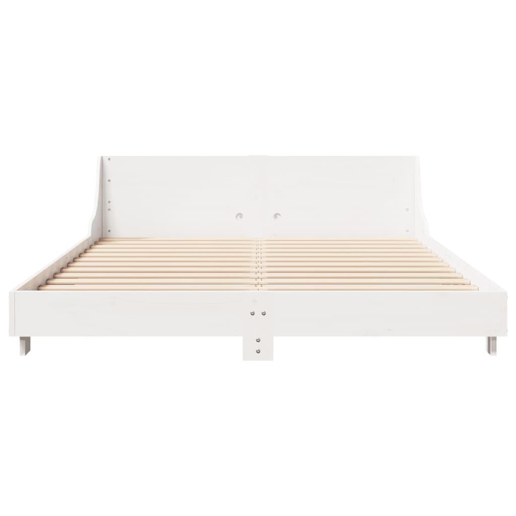 vidaXL Bed Frame without Mattress White 120x200 cm Solid Wood Pine