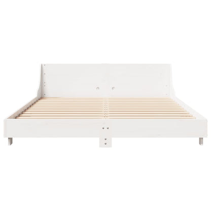 vidaXL Bed Frame without Mattress White 120x200 cm Solid Wood Pine