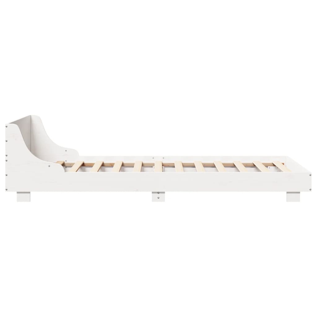 vidaXL Bed Frame without Mattress White 100x200 cm Solid Wood Pine