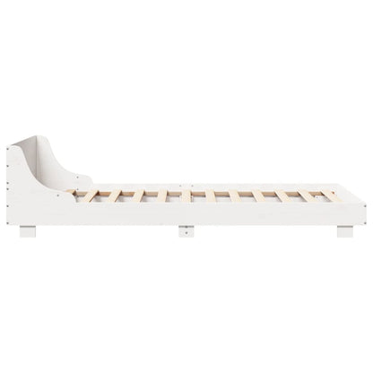 vidaXL Bed Frame without Mattress White 100x200 cm Solid Wood Pine