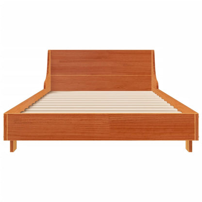 vidaXL Bed Frame without Mattress Wax Brown 100x200 cm Solid Wood Pine