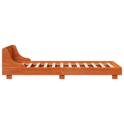 vidaXL Bed Frame without Mattress Wax Brown 90x200 cm Solid Wood Pine