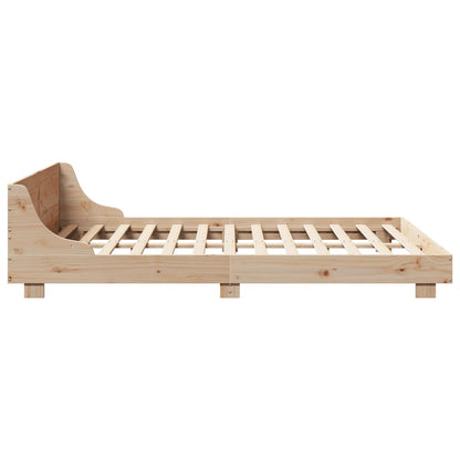vidaXL Bed Frame without Mattress 140x190 cm Solid Wood Pine