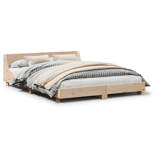 vidaXL Bed Frame without Mattress 120x190 cm Small Double Solid Wood Pine