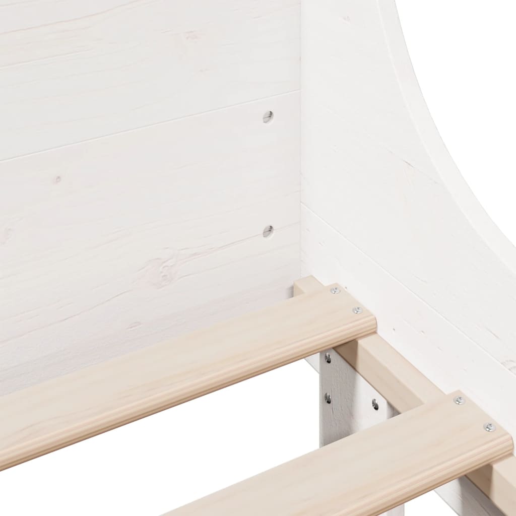 vidaXL Bed Frame without Mattress White 120x190 cm Small Double Solid Wood Pine