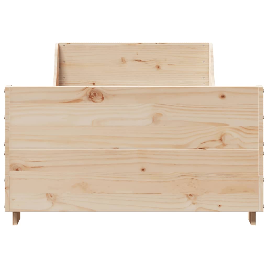 vidaXL Bed Frame without Mattress 100x200 cm Solid Wood Pine