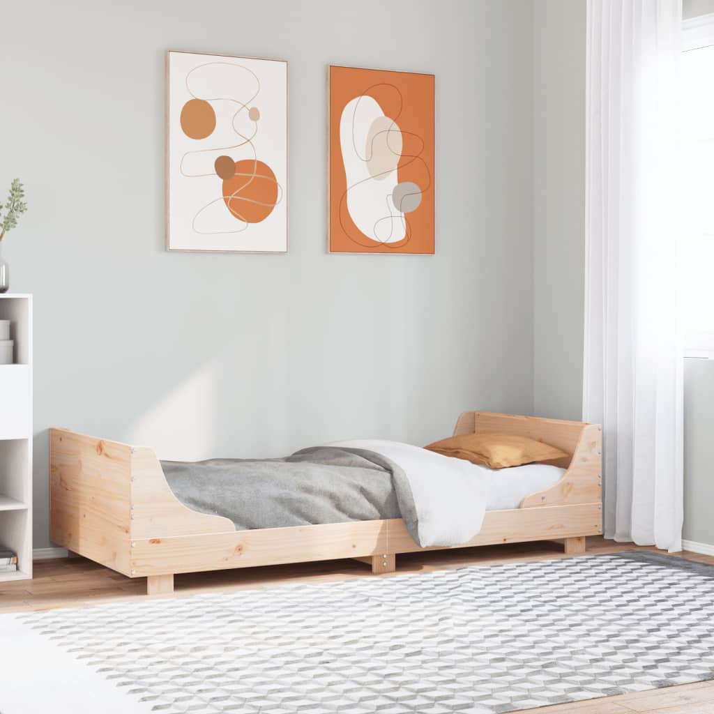 vidaXL Bed Frame without Mattress 100x200 cm Solid Wood Pine