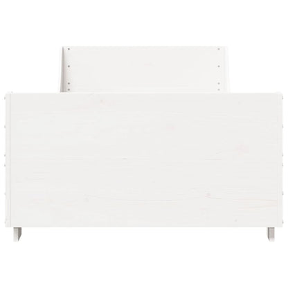 vidaXL Bed Frame without Mattress White 100x200 cm Solid Wood Pine