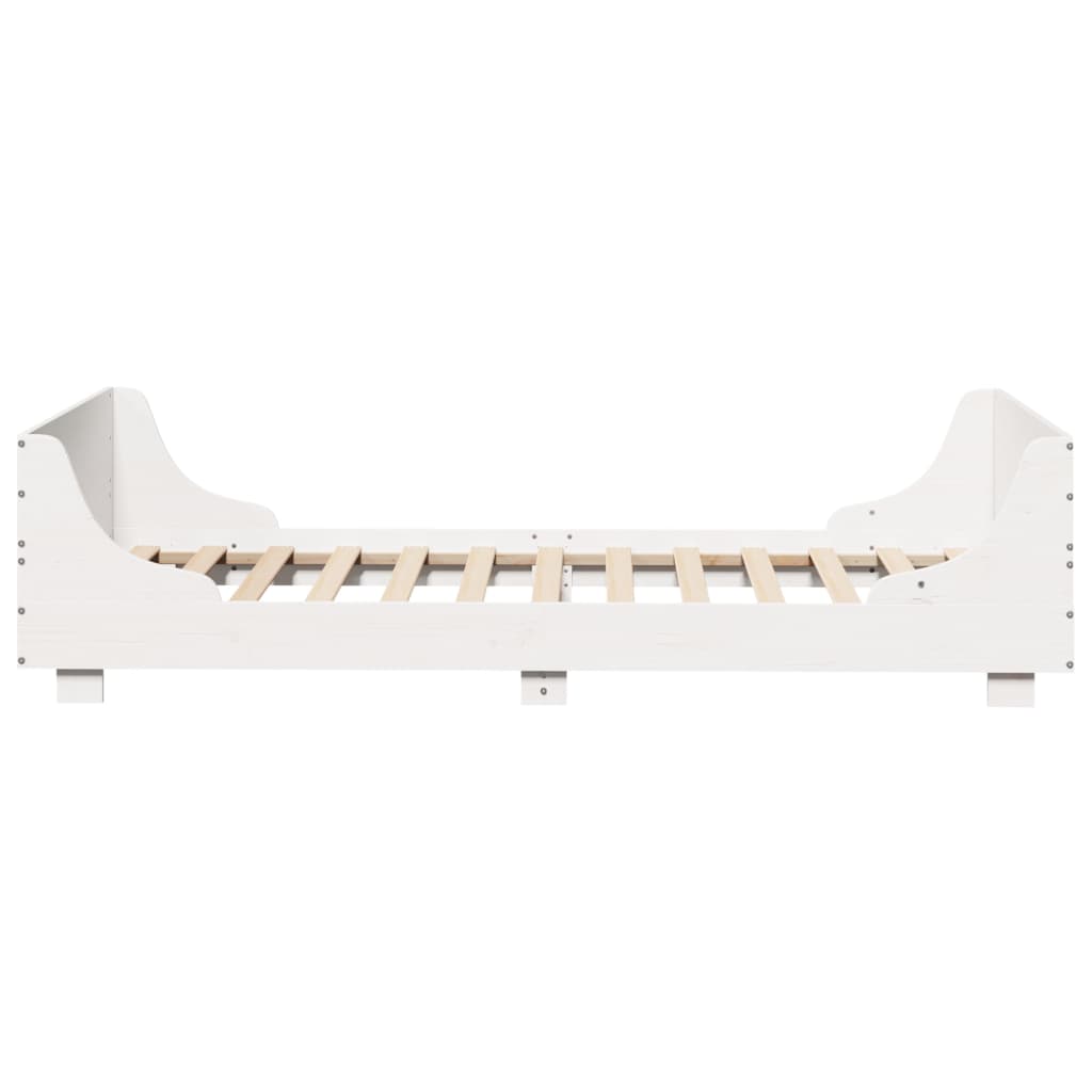 vidaXL Bed Frame without Mattress White 100x200 cm Solid Wood Pine