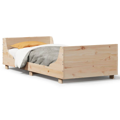 vidaXL Bed Frame without Mattress 90x200 cm Solid Wood Pine