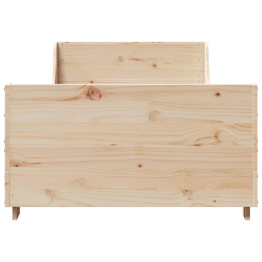 vidaXL Bed Frame without Mattress 90x200 cm Solid Wood Pine