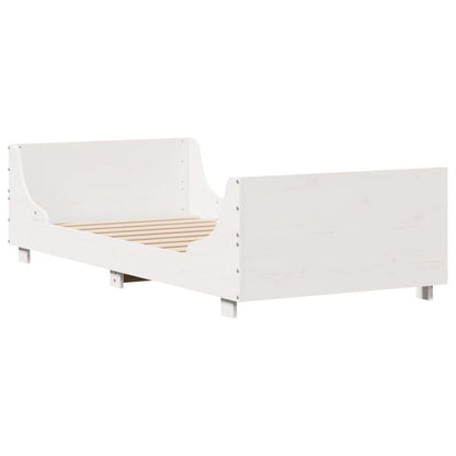 vidaXL Bed Frame without Mattress White 90x200 cm Solid Wood Pine