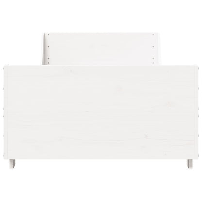 vidaXL Bed Frame without Mattress White 90x200 cm Solid Wood Pine