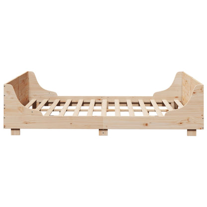 vidaXL Bed Frame without Mattress 120x190 cm Small Double Solid Wood Pine