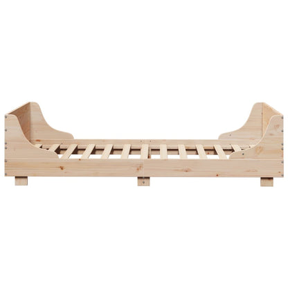 vidaXL Bed Frame without Mattress 75x190 cm Small Single Solid Wood Pine